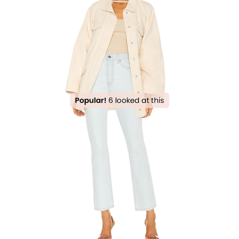 Grlfrnd High Waisted Light denim crop jeans